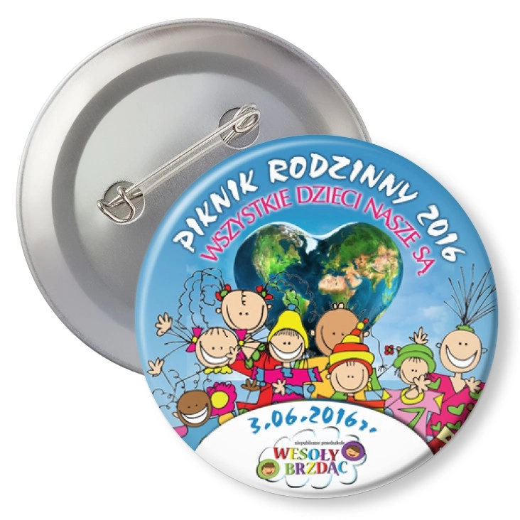 przypinka z agrafką Piknik rodzinny
