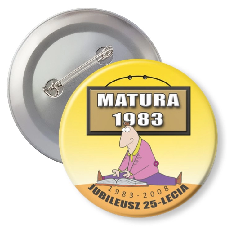 przypinka z agrafką 25 lecie matury 1983
