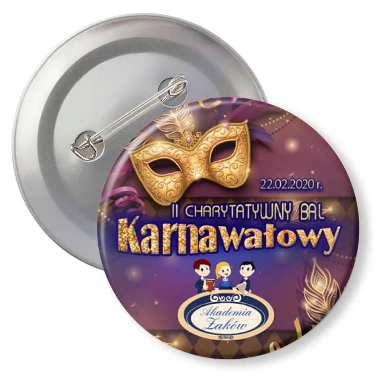 przypinka z agrafką Bal karnawałowy