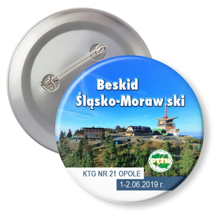 przypinka z agrafką Beskid Śląsko-Morawski