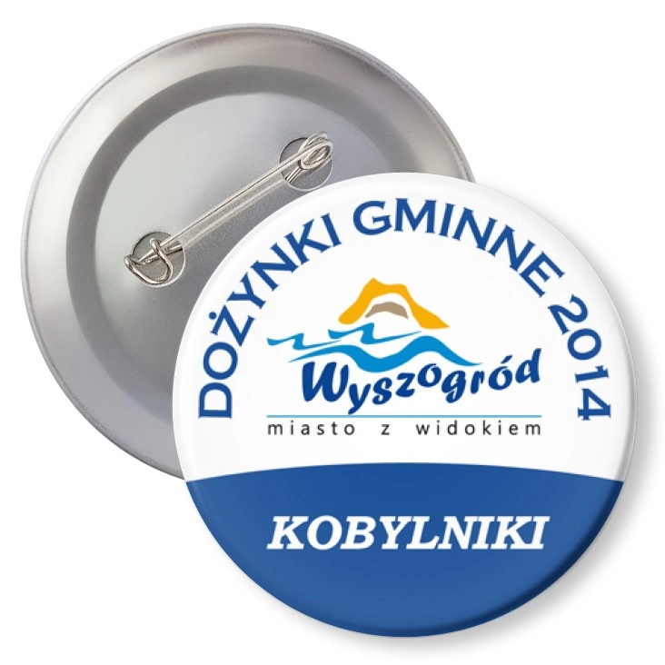 przypinka z agrafką Dożynki Gminne - Kobylniki 2014