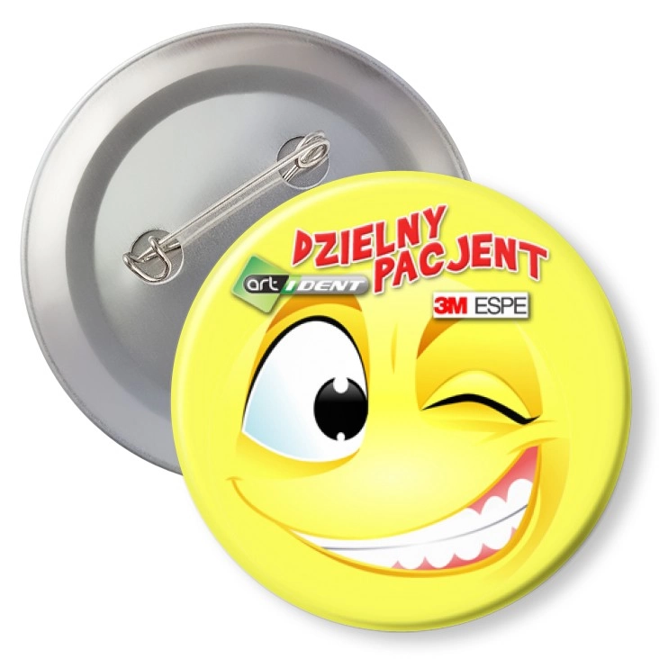 przypinka z agrafką Dzielny Pacjent