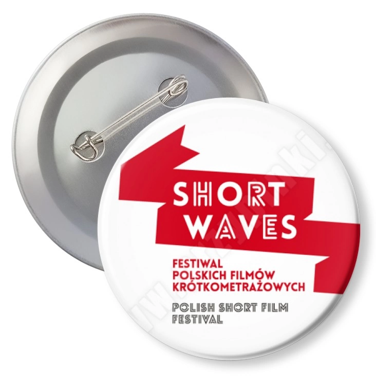 przypinka z agrafką Festiwal Short Waves