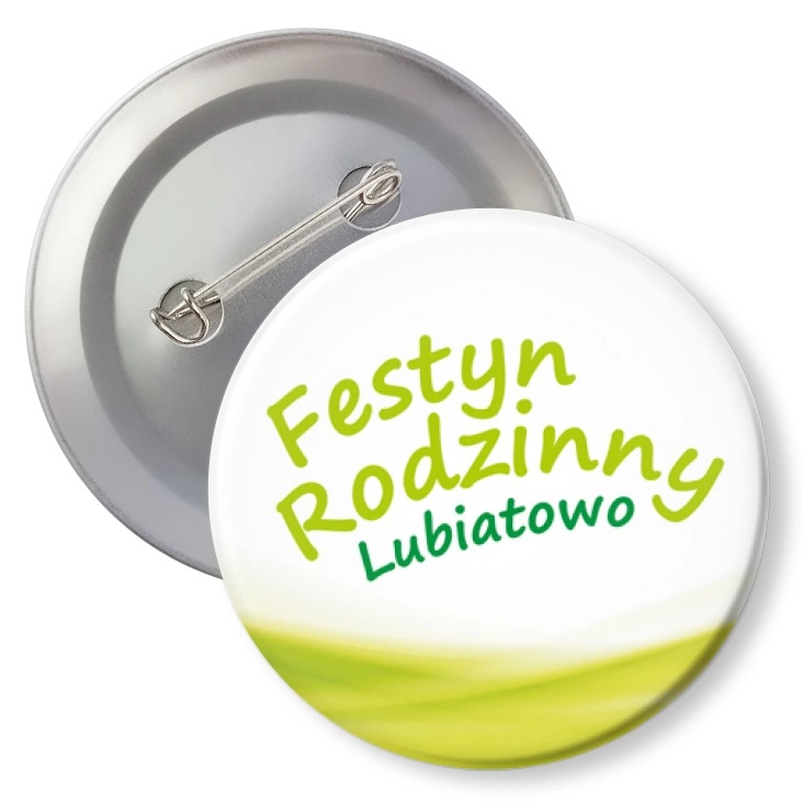 przypinka z agrafką Festyn Rodzinny Lubiatowo