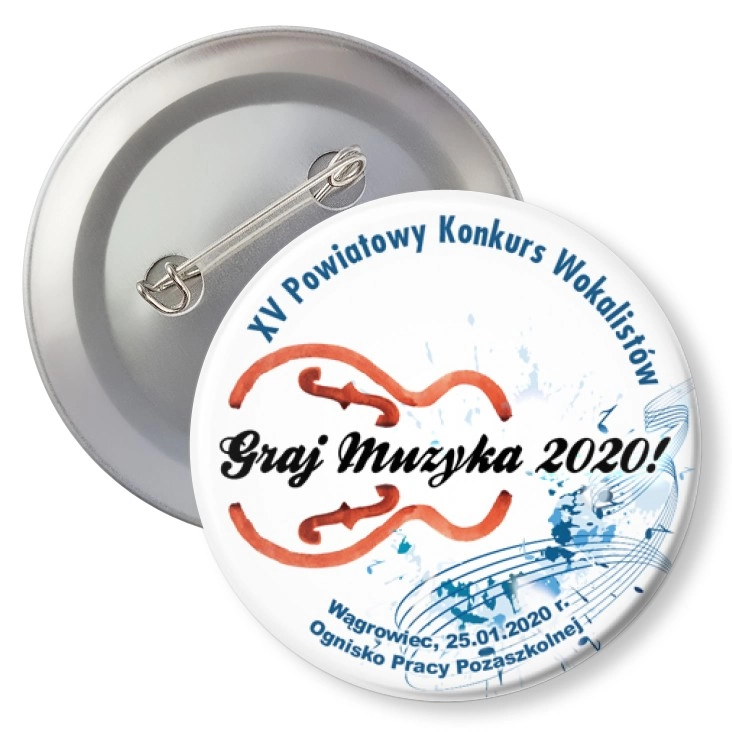 przypinka agrafka Graj Muzyka 2020