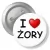 Przypinka z agrafką I love Żory