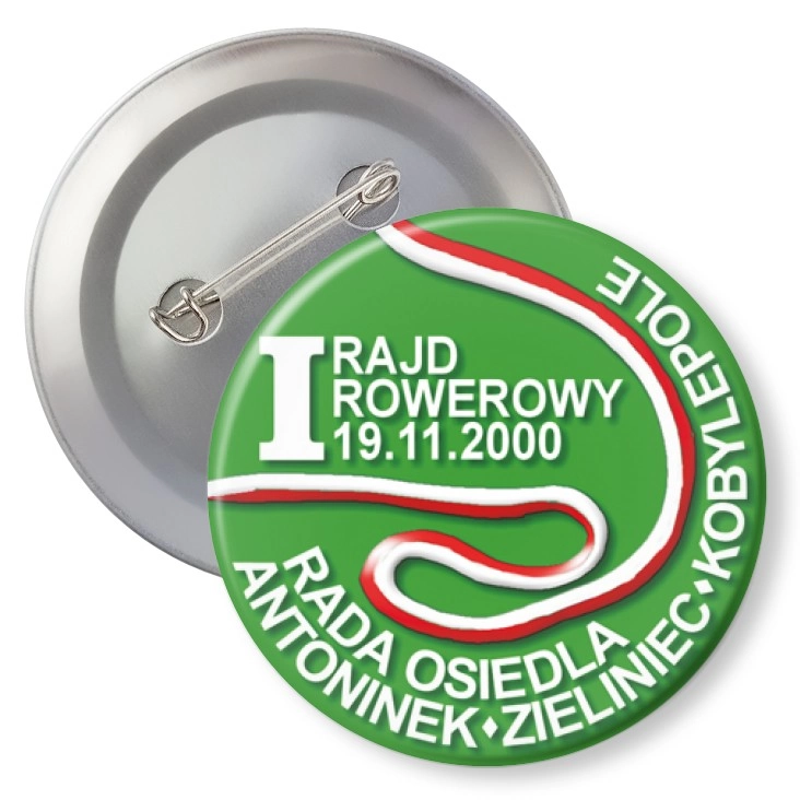 przypinka z agrafką I Rajd Rowerowy 