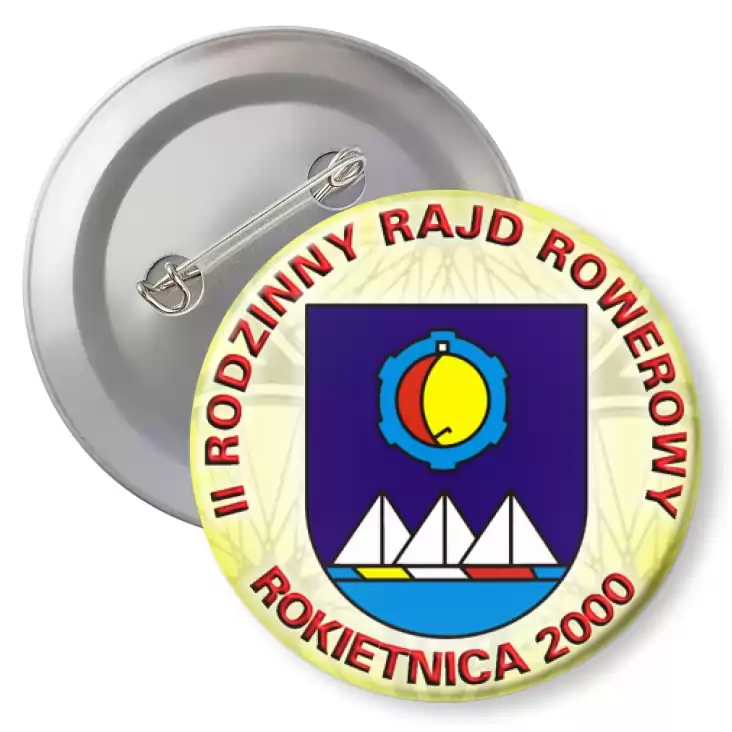 przypinka z agrafką II Rodzinny Rajd Rowerowy - Rokietnica 2000