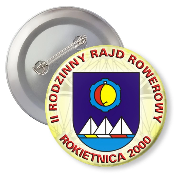 przypinka z agrafką II Rodzinny Rajd Rowerowy - Rokietnica 2000