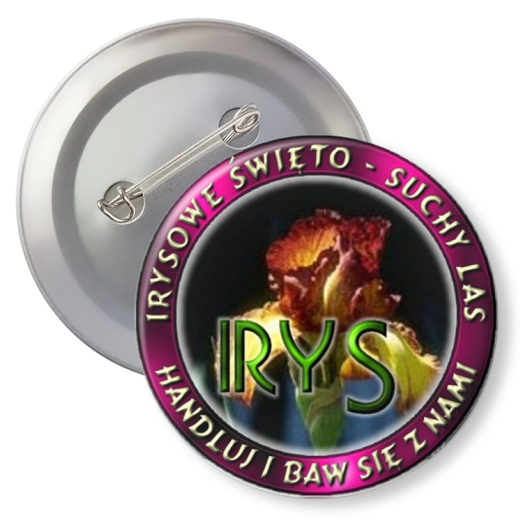 przypinka z agrafką Irysowe Święto - Suchy Las