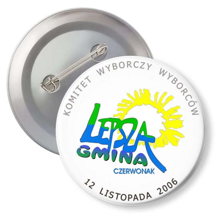 przypinka z agrafką Lepsza Gmina Czerwonak 2006