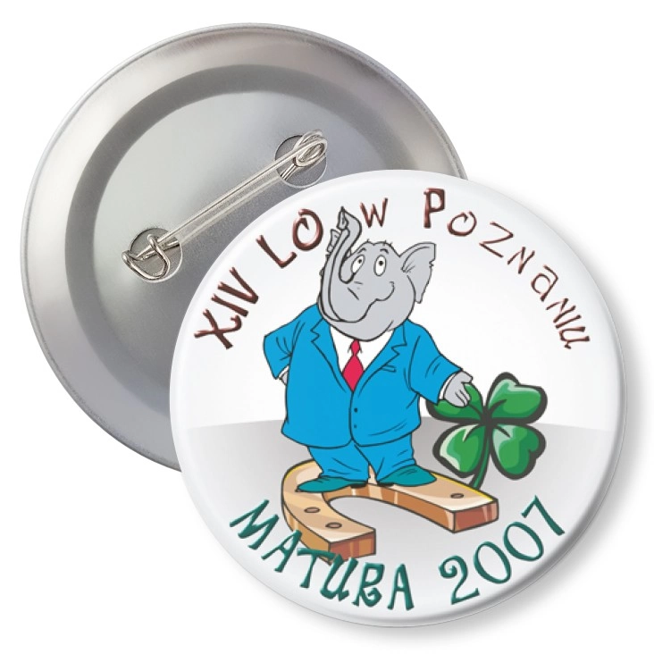 przypinka z agrafką Matura 2007 - XIV Lo nw Poznaniu