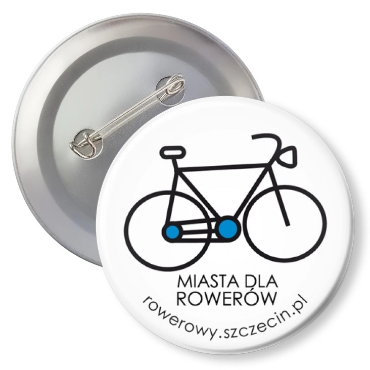 przypinka z agrafką Miasta dla rowerów