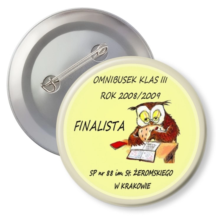 przypinka z agrafką Omnibusek Finalista