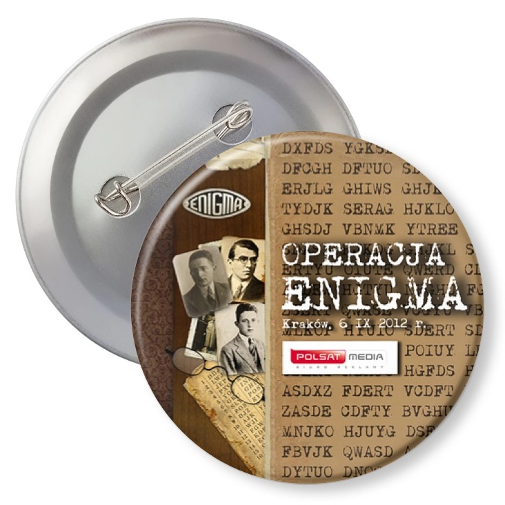 przypinka z agrafką Operacja Enigma