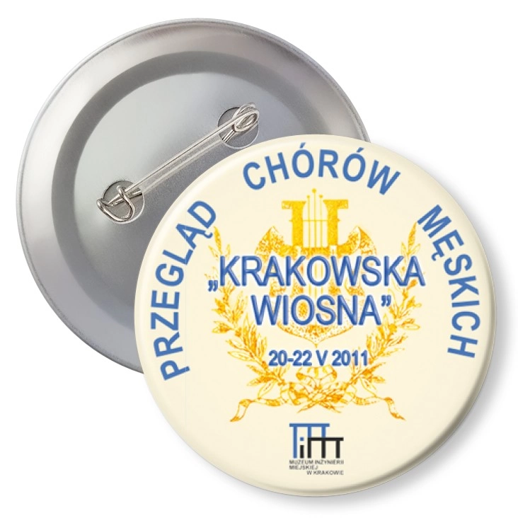 przypinka z agrafką Przegląd Chórów Męskich