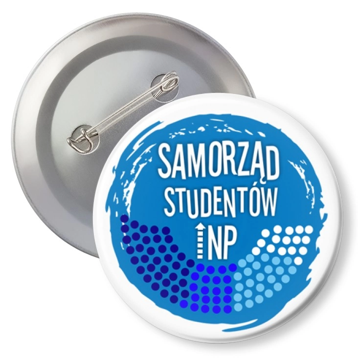 przypinka z agrafką Samorząd Studentów NP