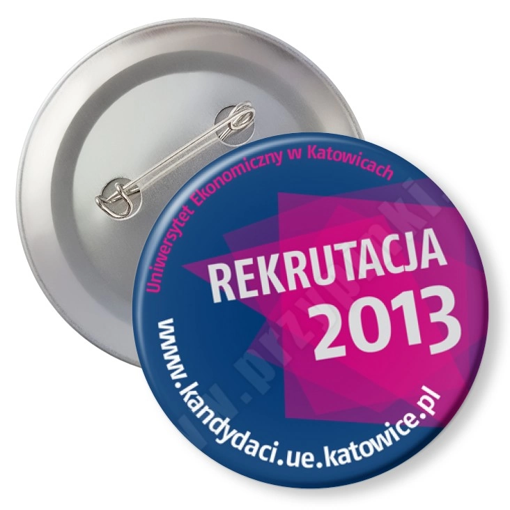 przypinka z agrafką UE w Katowicach - Rekrutacja 2013