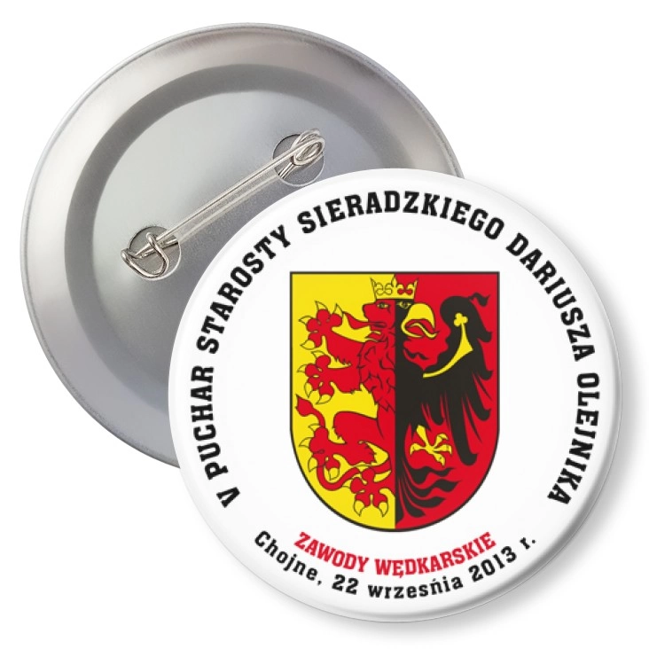 przypinka z agrafką V Puchar Starosty Sieradzkiego