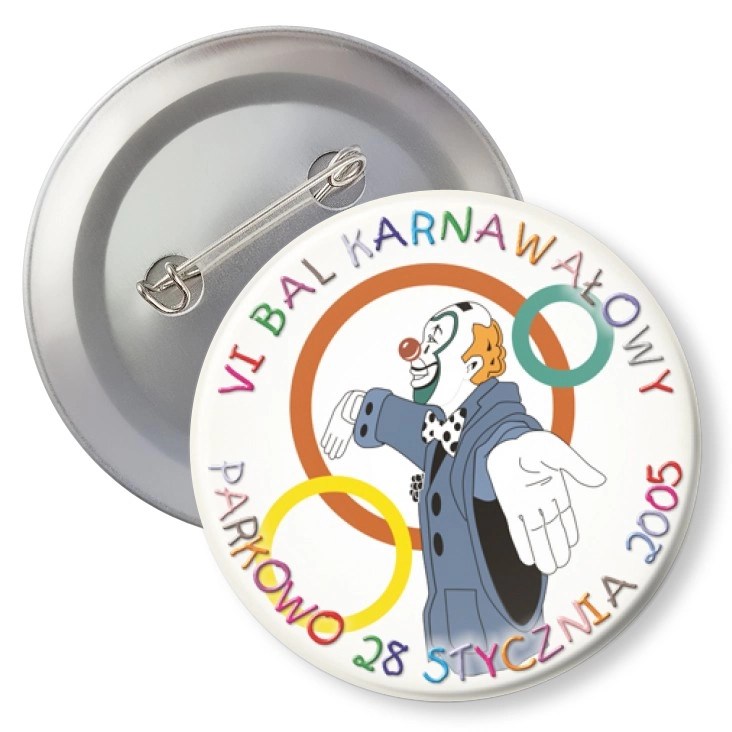 przypinka z agrafką VI Bal Karnawałowy w Parkowie