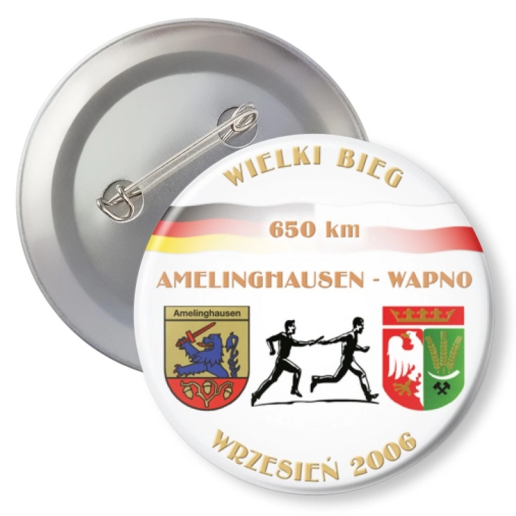 przypinka z agrafką Wielki Bieg AMELINGHAUSEN - WAPNO