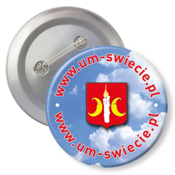 przypinka z agrafką www.um-swiecie.pl