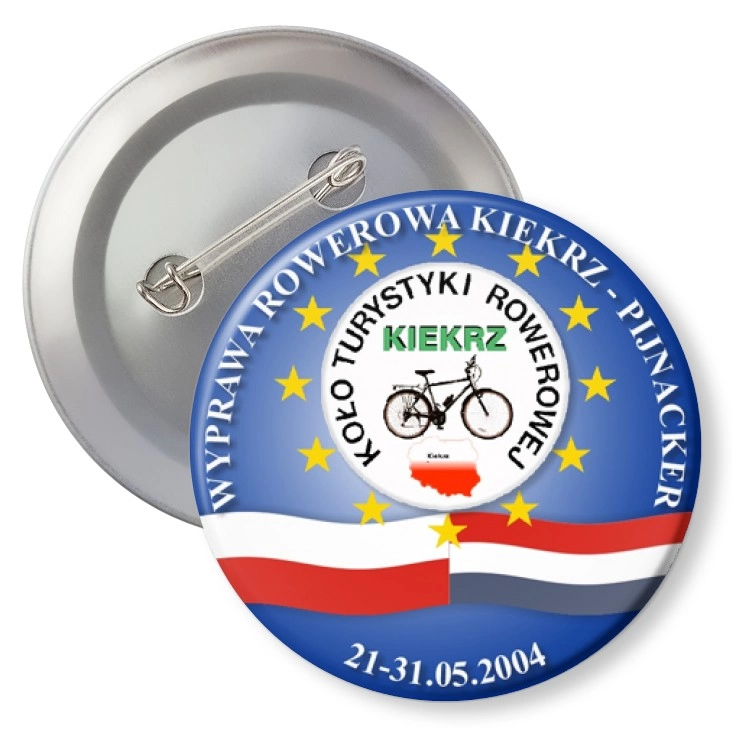 przypinka agrafka Wyprawa Rowerowa Kiekrz - Pijnacker