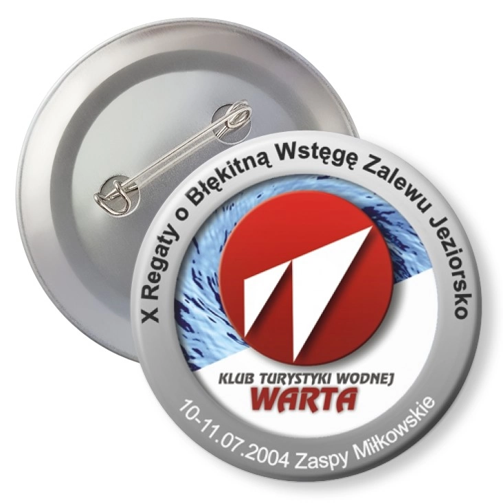 przypinka agrafka X Regaty o Błękitną Wstęgę Zalewu Jeziorsko