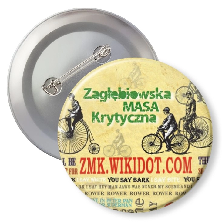 przypinka z agrafką Zagłębiowska Masa Krytyczna