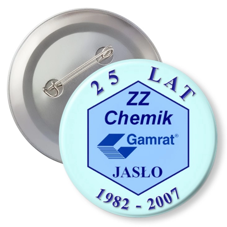 przypinka z agrafką ZZ Chemik Jasło - 25 lat