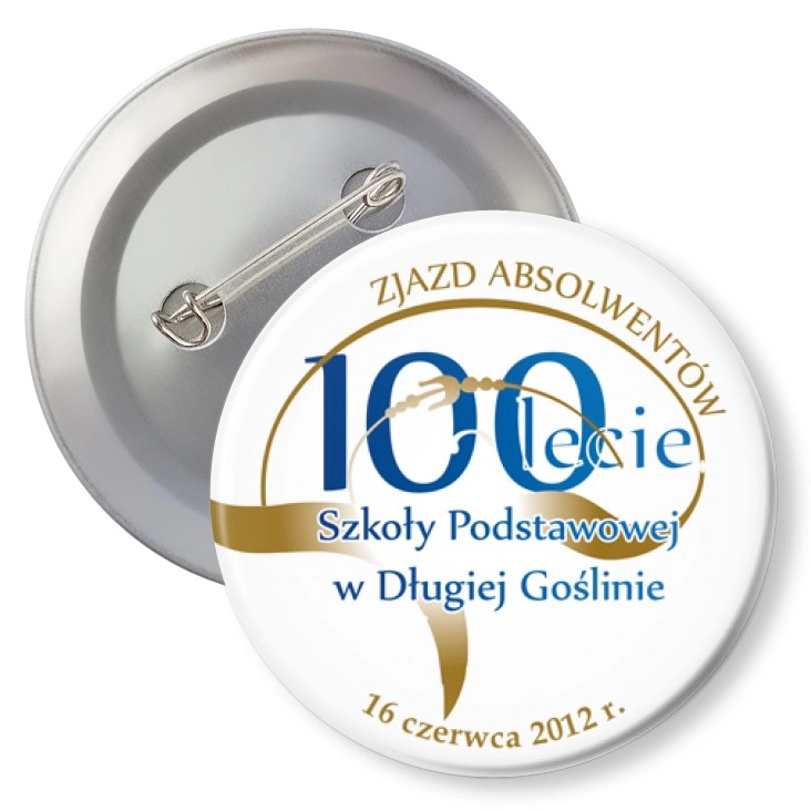 przypinka z agrafką 100-lecie SP w Długiej Goślinie
