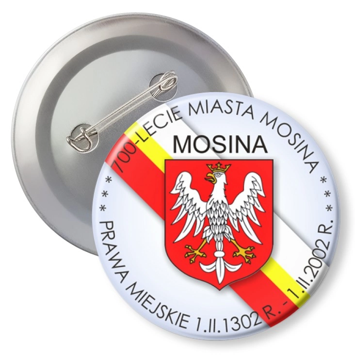 przypinka z agrafką 700-lecie Miasta Mosina