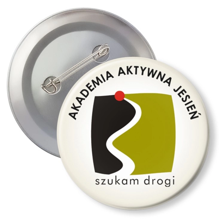 przypinka z agrafką Akademia Aktywna Jesień