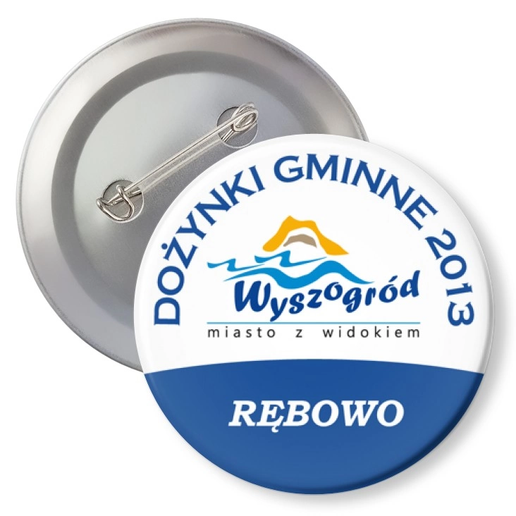 przypinka z agrafką Dożynki Gminne - Rębowo 2013