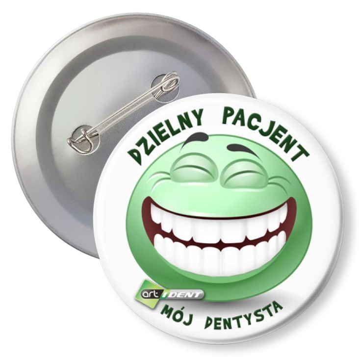 przypinka z agrafką Dzielny Pacjent