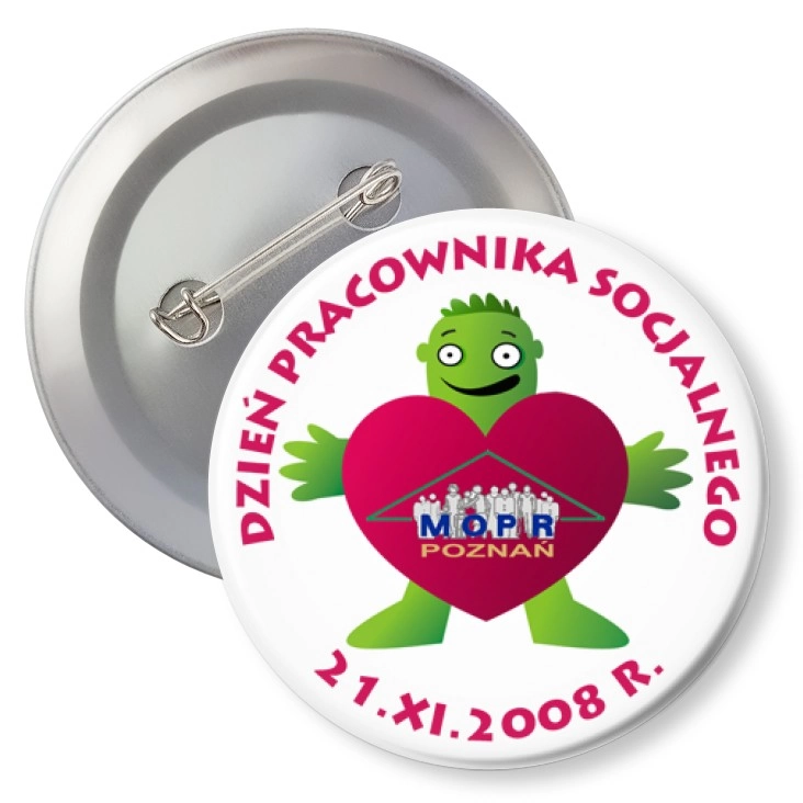 przypinka z agrafką Dzień Pracownika Socjalnego