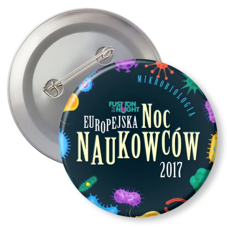 przypinka z agrafką Europejska Noc Naukowców 2017