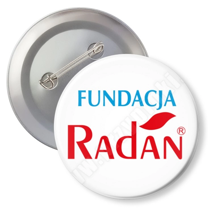 przypinka z agrafką Fundacja Radan