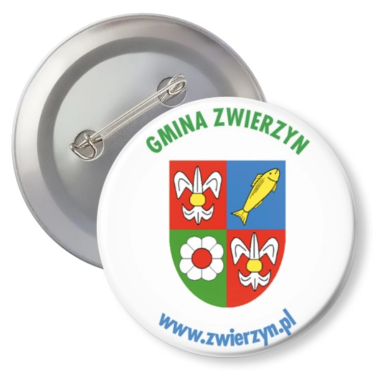 przypinka z agrafką Gmina Zwierzyn