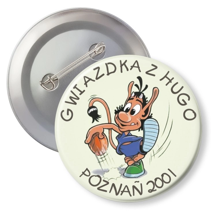 przypinka z agrafką Gwiazda z Hugo
