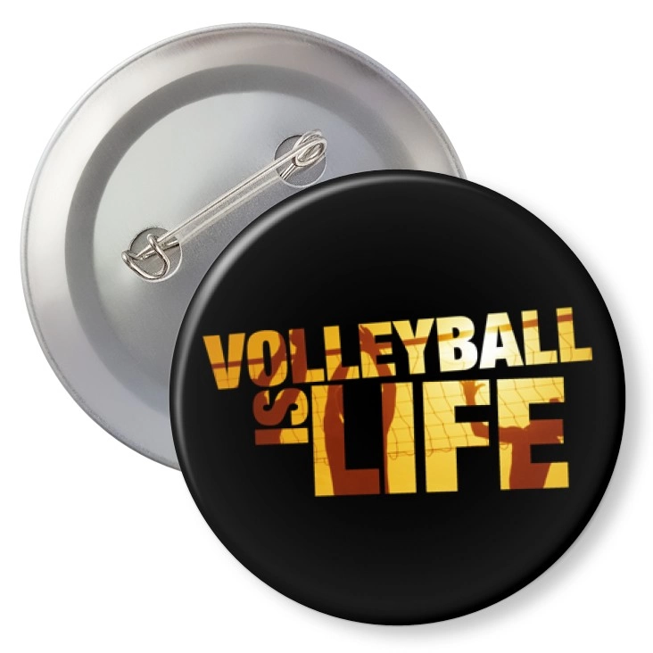 przypinka z agrafką I love volleyball