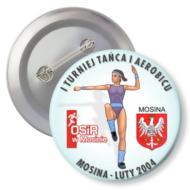 przypinka z agrafką I Turniej Tańca i Aerobiku
