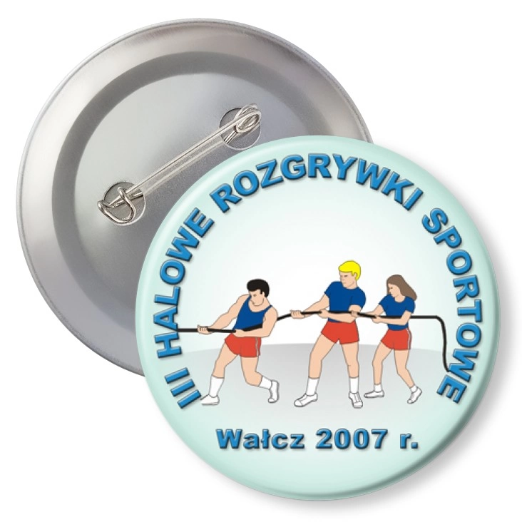 przypinka z agrafką III Halowe Rozgrywki Sportowe