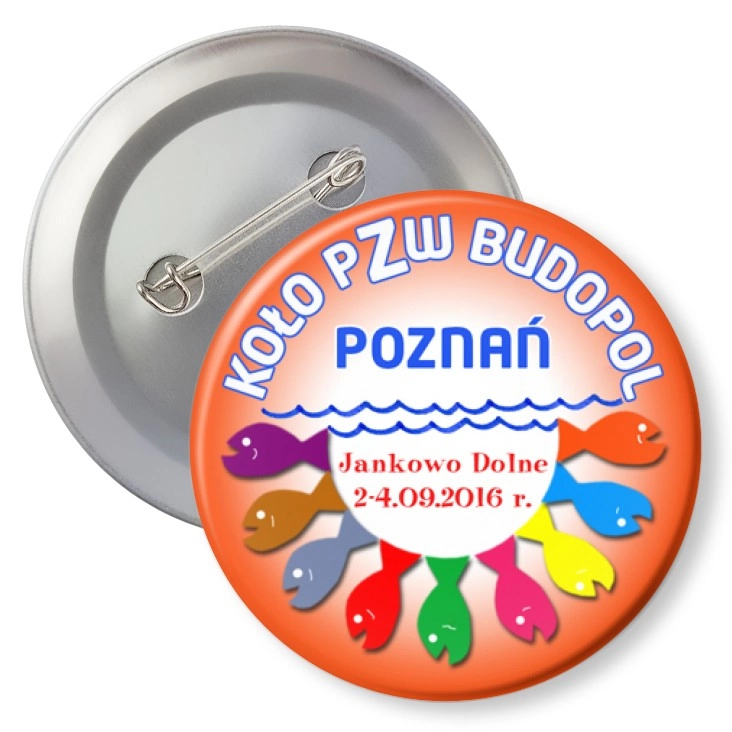 przypinka z agrafką Koło PZW Budopol