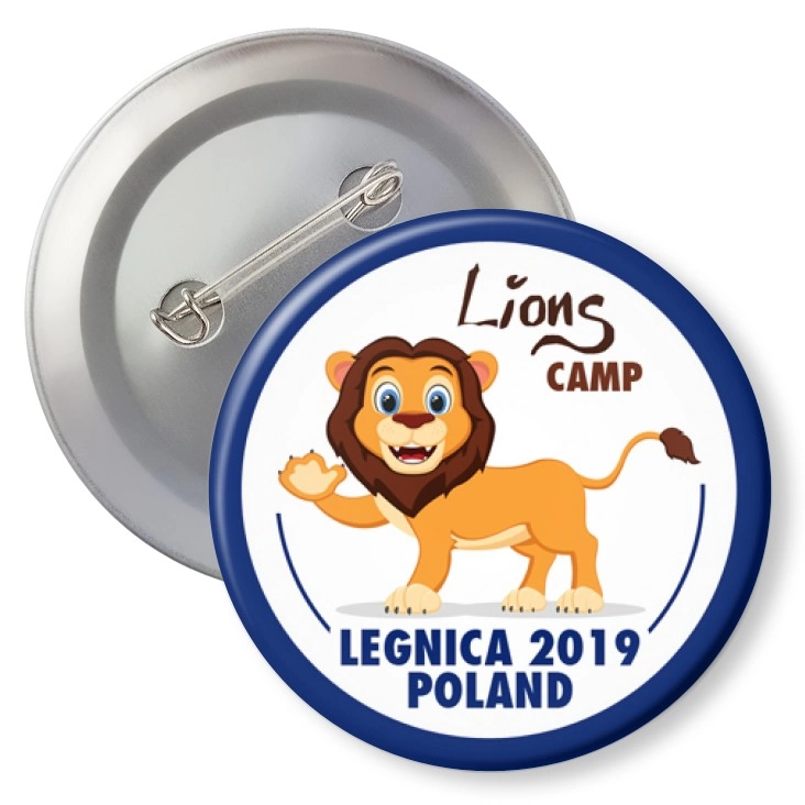 przypinka z agrafką Lions camp