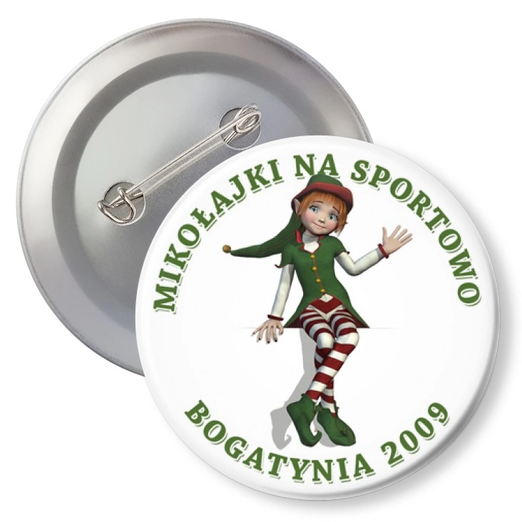 przypinka z agrafką Mikołajki Bogatynia B