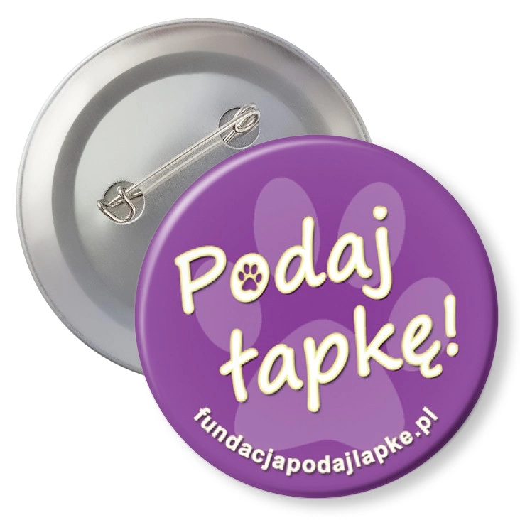 przypinka z agrafką Podaj łapkę!