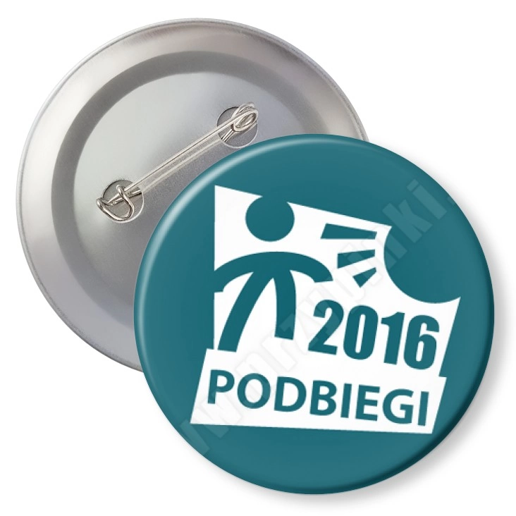 przypinka z agrafką Podbiegi 2016