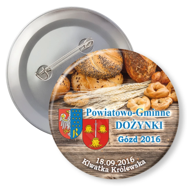 przypinka z agrafką Powiatowo-Gminne Dożynki Gózd 2016