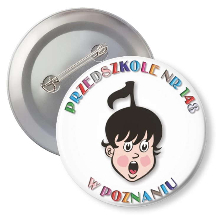 przypinka z agrafką Przedszkole nr 148